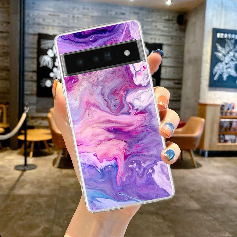 

Чехол для телефона для Google Pixel 9 8 7 6 5 4 4XL Мягкий ТПУ 7A 6A 5A 4A 3A Pro XL 5G Прозрачный корпус Винтажный Мрамор Fundas Сумки Pixel 4A