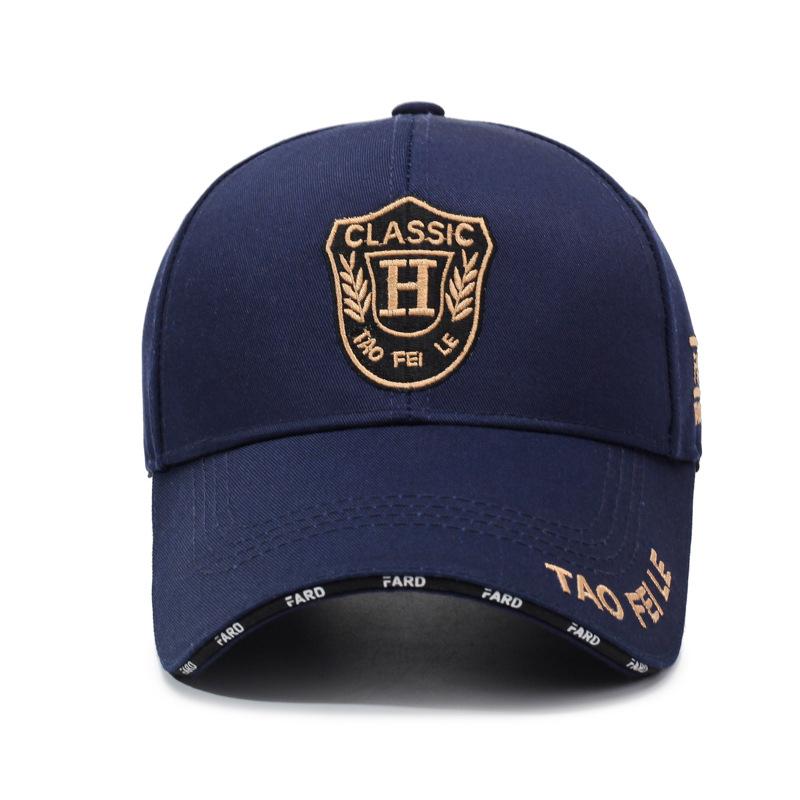 Spring Autumn Letter Embroidered Hard Top Baseball Cap Men's Outdoor Cap Sunshade Hat