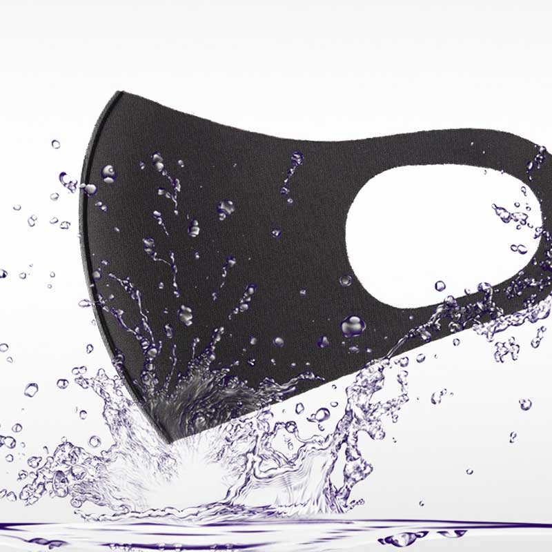 3D Тривимірна Маска Пилозахисна Дихаюча Багаторазового Використання Льодяна Шовкова Чорна Візуально Зменшує Обличчя Чоловіки та Жінки 10 шт.
