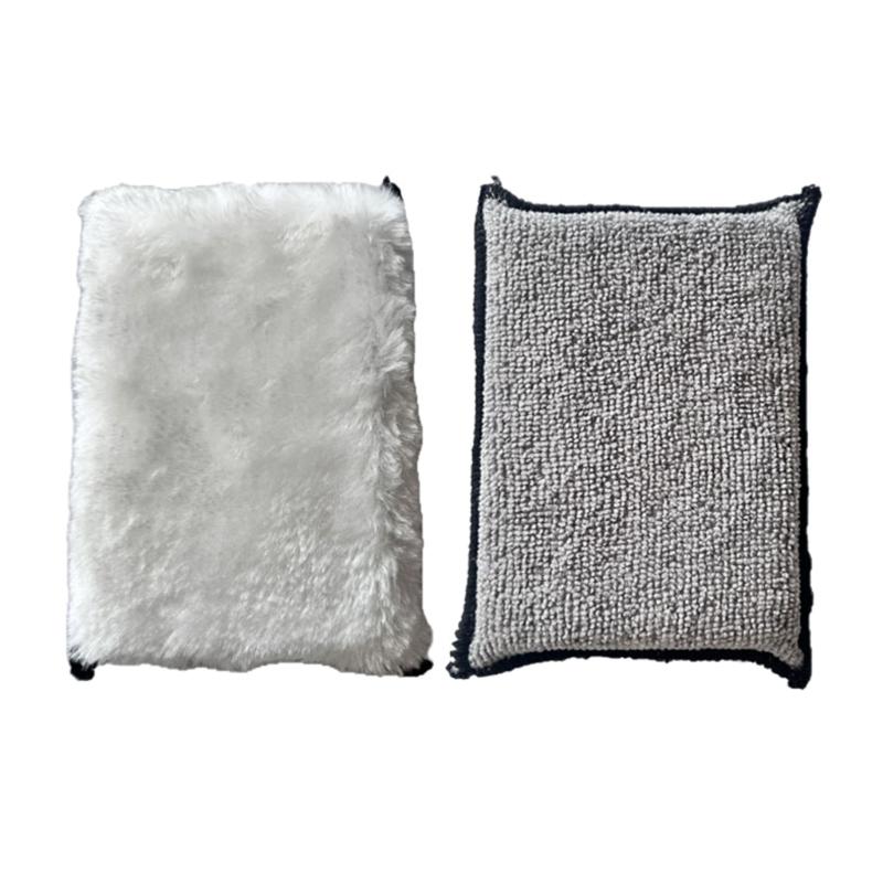 4Pcs Car Scrubber Detailing Pads Suitable for Upholstery Leather Interior Cleaning with High Absorbency and Gentle Touch