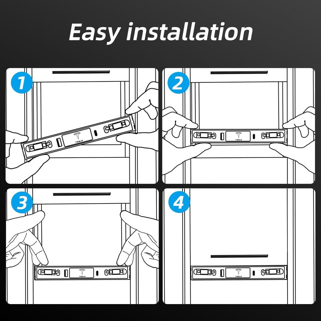 Quick Charger USB Retractable Hub Docking Station For Tesla Model 3/Y 27W Car USB Hub Accessories Car Fast Charger Model Y