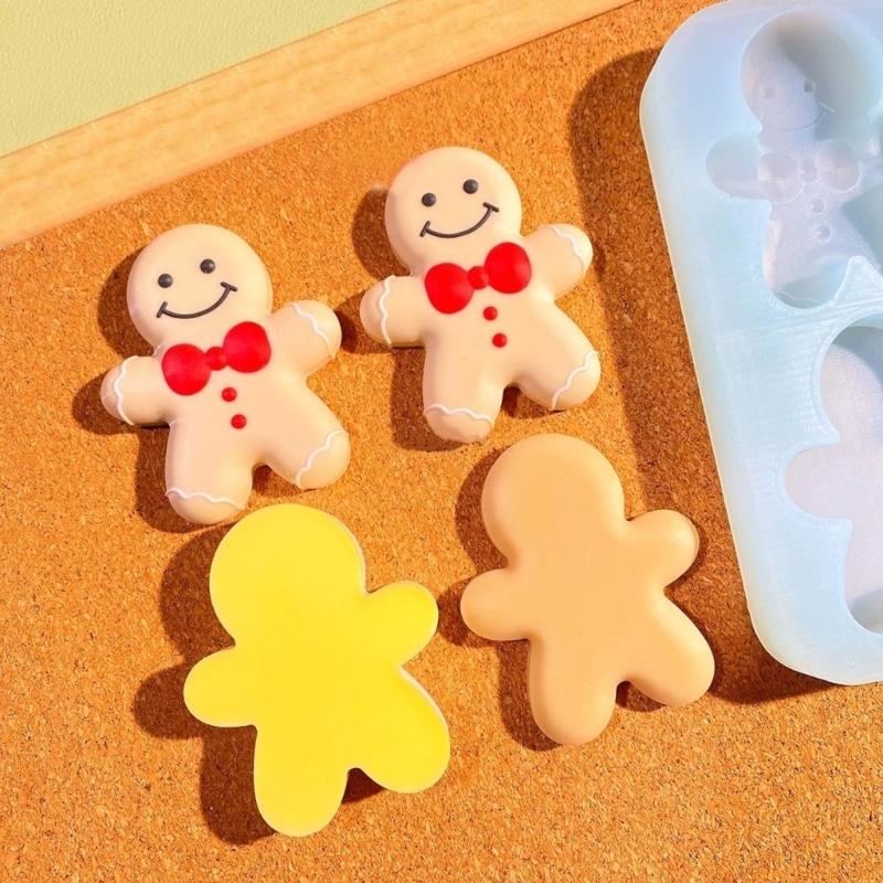 Holiday Cake Silicone Mold Christmas Chocolate Molds Gingerbreads Man Shape Baking Accessories Perfect for DIY Baking