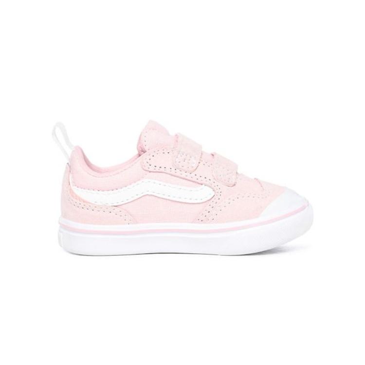 Vans Comfycush New Skool V Canvas Abrasion Resistant Low top Toddler Shoes Pink White Infant And Toddler Baby VN0A4TZH0JF
