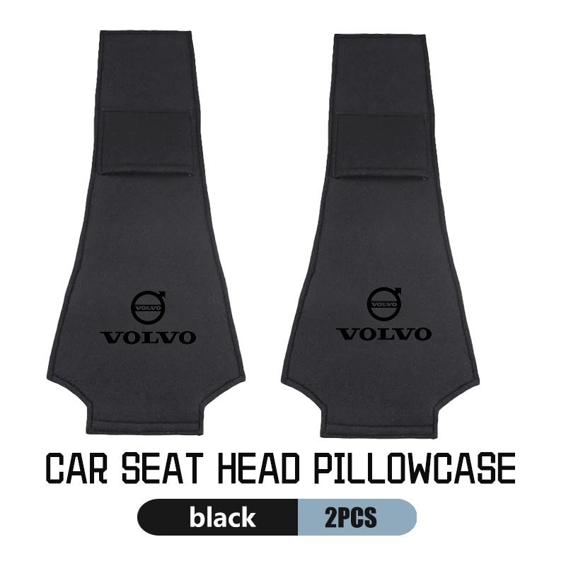 Car Logo Headrest Cover Seat Head Pillow Neck Headrest Stying For Volvo V60 V90 S60 S80 S90 C30 XC40 XC60 XC70 XC90 V40