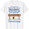 T-shirt blanc à manches courtes citation Forrest Gump VDF216