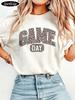 Sparkedge 1pc Game Day Leopard Print Graphic On Black T-Shirt Game Day T-Shirts Football Mom Shirt B
