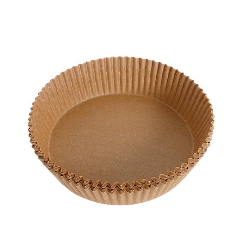 High-Temp Disposable Oil-Absorbing Air Fryer Paper Plate, Food-Grade Round Baking Roasting Pad