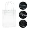 Clear PVC Gift Bag with Handle Reusabled Transparnt Gift Wrap/Shopping Bag