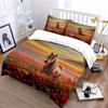 Horse In Colorful Meadow Decor Set Bedding Set with 1 Duvet Cover 2 Pillowcases Single Double King Queen Gift