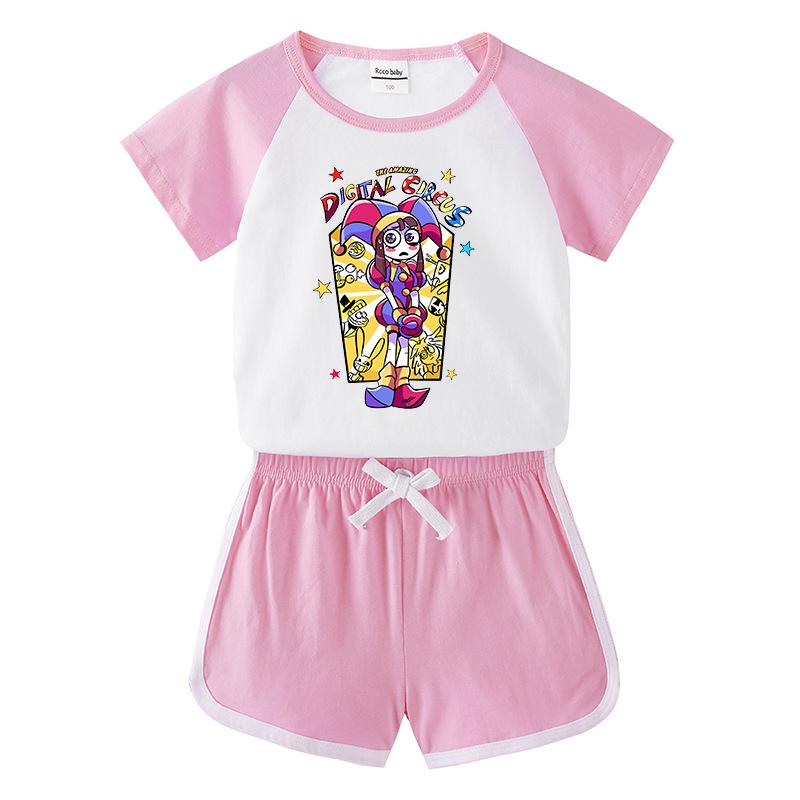 2026 Kids' Summer Clothing Set: Boys' & Girls' T-Shirt & Shorts, Casual Sports 2-Piece Outfit