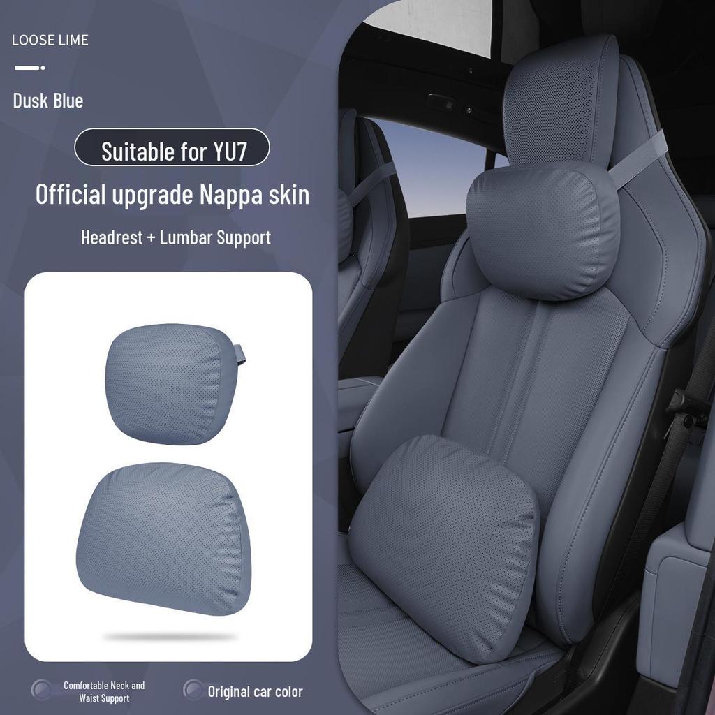 Xiaomi SU7/Ultra/YU7 Magnetyczny Zagłówek Podparcie Szyi i Lędźwi Skórzana Poduszka