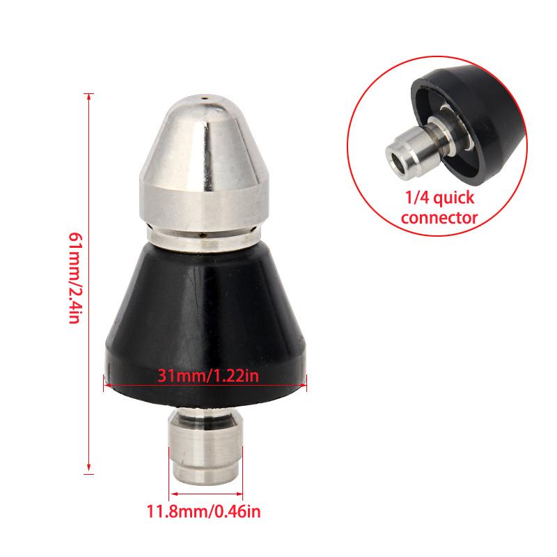 1-teiliges Schnelleinsetzen, Hochdruck-Reinigungsmaschinendüsen, Ausbaggern kommunaler Abwasserleitungen, Reinigungsmaschinendüsen