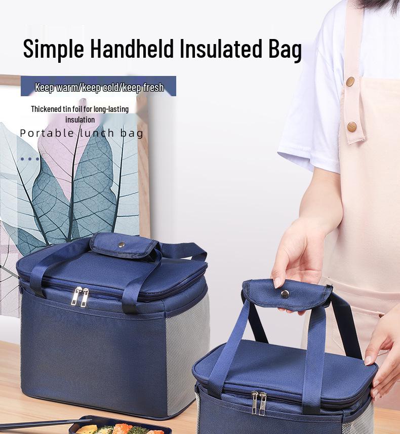 Insulated Food Delivery Bag with Ice Pack for Camping, Home, or Car Cooling