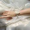 Korean Style Wedding Wrist & Boutonniere Floral Bracelets for Bridesmaids & Groomsmen