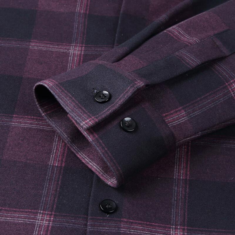 Chemise à carreaux à manches longues doublée polaire pour homme MONTAGUT