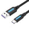 Câble De Chargement USB 2.0 A Vers USB-C - VENTION - 5 A - 3 M - Noir - PVC