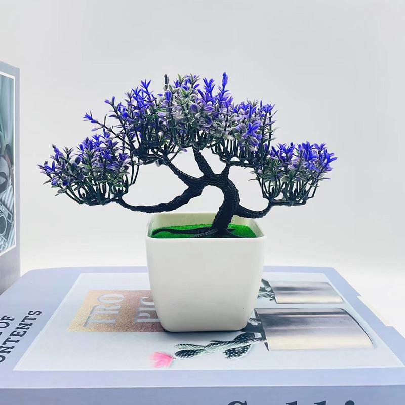 Simulated Pinus Potted Hwangshanensis Artificial Flower For Indoor Decor