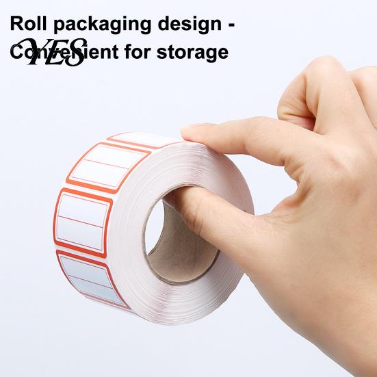 Precision Die-cut Stickers 1000 Pcs Label for Organization, Color Coding Self-Adhesive Name Tags, Easy Clean Peel Off Red & Blue Removable Labels File