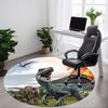 1pc Dinosaur Volcano Chair Carpet for Office, Soft Comfortable Mat For Office, Living Room, Bedroom, Machine Washable Carpet Yy251112079