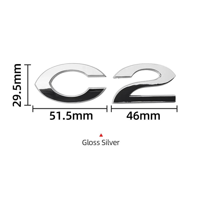 1pcs ABS 3D Car Rear Trunk Badge Sticker Styling for Citroen C2 C4 C5 Logo Auto Body Emblem Decals Auto Modified Accessories YX3