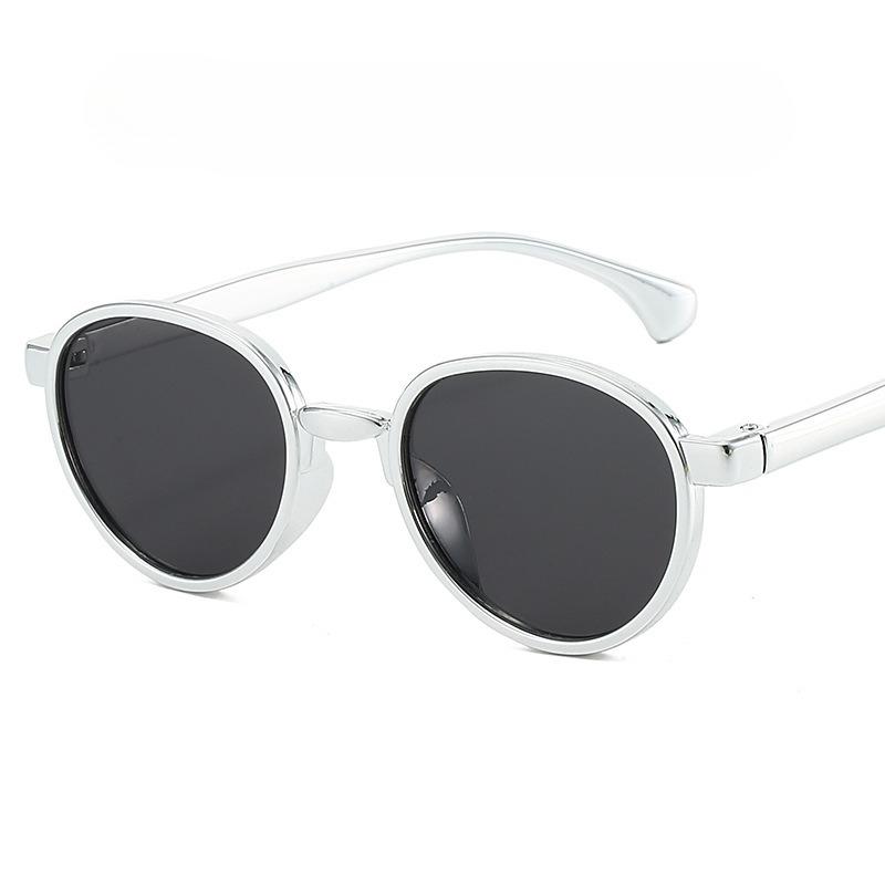 

Kids Elliptical Metal Frame Sunglasses for 3-8 Years Old UV400 Protection Sun Glasses for Outdoor Durable Children s Eyewear as pictures