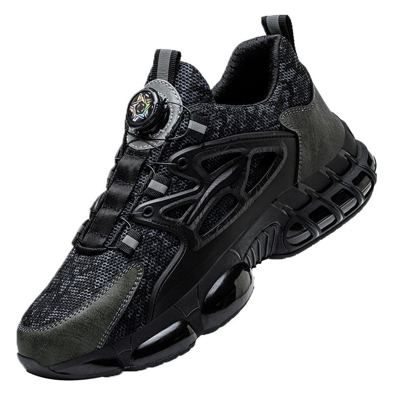 Rotating Button Safety Shoes Man Boots Anti Smash Anti Piercing Steel Toe Safety Working Footwear Lightweight Breathable Work Boots