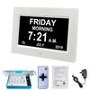 7 Inch Large Screen Display Digital Calendar Day Clock 8 Languages Time Date Month Year Dementia Clocks For Seniors Old Peo I5J8