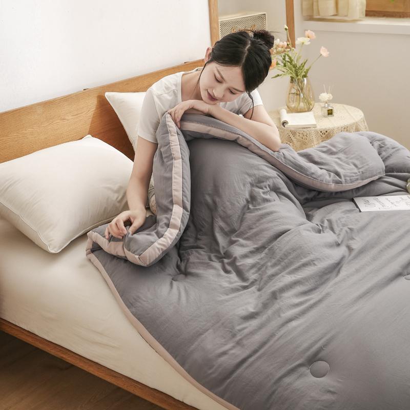Lightweight Feathers Down Comforter Cooling Feathers Duvet For Warm Weather Organic Cotton Fill Down Quilt Thin Summer Duvet