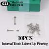 10 Stück Augenbrauen Piercing Schmuck Labret Lippenstecker G23 Titan Septum Piercing Nasenring C-Stab Körperschmuck Für Frauen