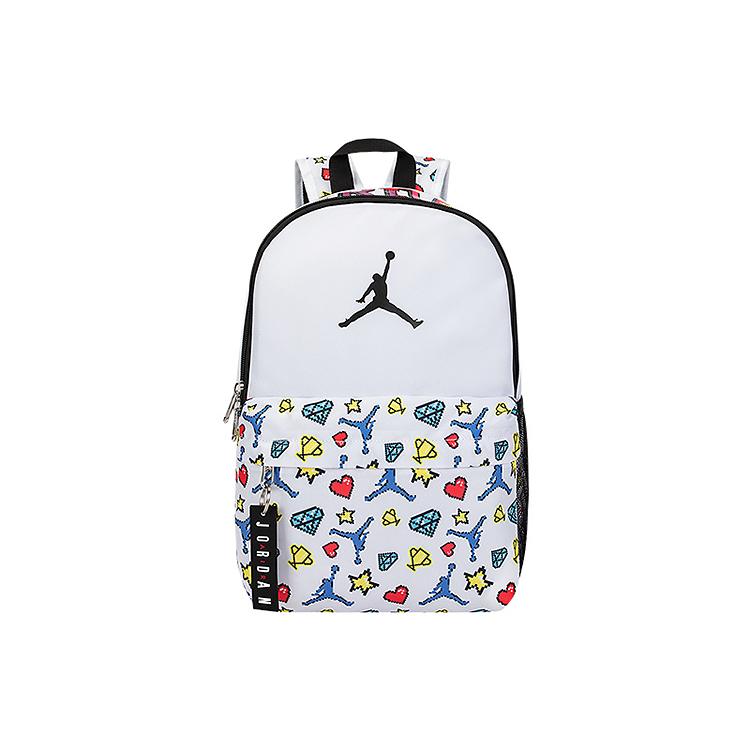 Jordan Fashionable Cute Star Diamond Casual Polyester Backpack Large Unisex backpack White JD2623163GS-001 White
