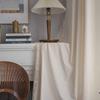Jing Ga Spliced Floral Semi-Sheer Rod Pocket Curtain