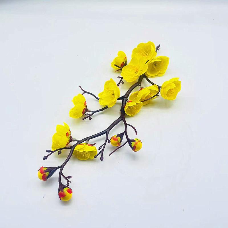 Artificial Plum Blossom Branch With Silk Material For Home Decoration And Gift Giving