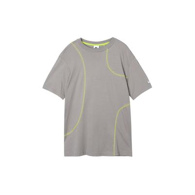 Nike Sportswear Solid Line Short Sleeve Drop Shoulder T-Shirt Women T-Shirts Light-Gray DM6370-029