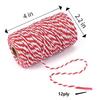 100m/328Feet Red White Cotton Rope Bakers Twine String Cotton Thread for Home Decor Handmade DIYs Christmas Gift Wrapping