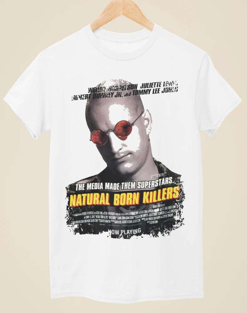Natural Born Killers Movie Poster Inspired Unisex White TShirt S