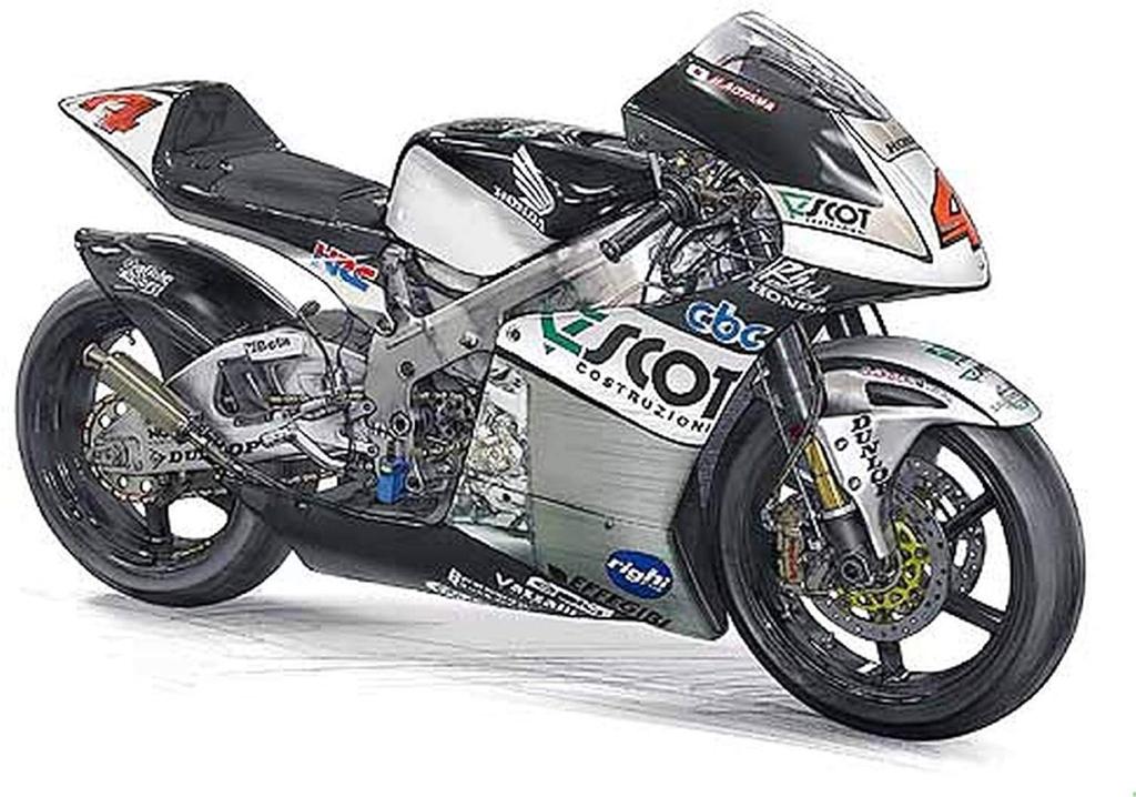 Hasegawa 1/12 Scale Scott Racing Team Honda NSR250RW 2009 WGP250 Champion Plastic Model Kit, BK1