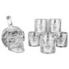 Skull Head Glass Beer Mug With Double Layer High Borosilicate For Home Bar Use