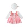 Baby Girl Summer Hanfu Bodysuit: Lightweight Ancient Costume Diaper Cover Jumpsuit Princess Dress Tang Suit