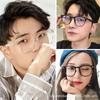 Transparente weiße Blaulichtschutzbrille, fertige Myopiebrille mit transparentem Rahmen, trendige und modische flache Brille, rosafarbene Gläser