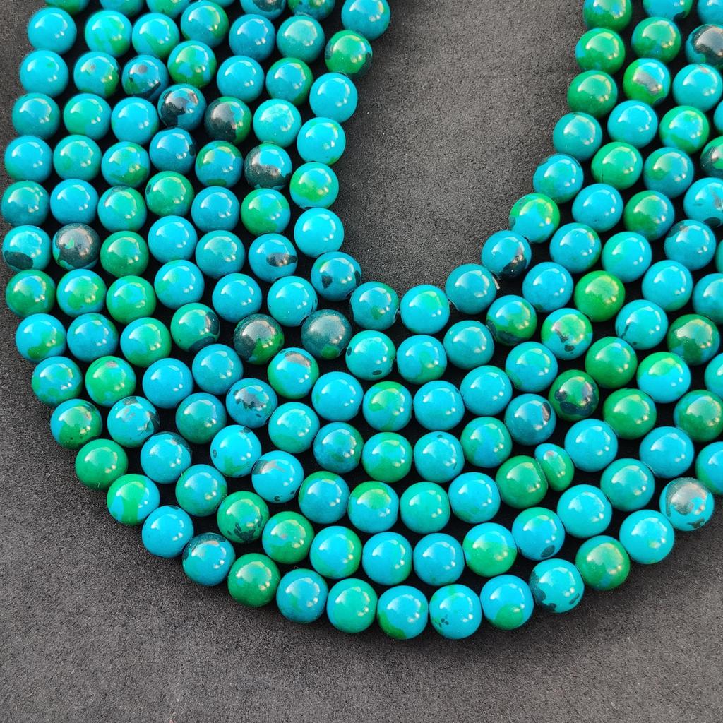 14-15 Inch Strand Synthetic Chrysocolla Round Beads, 6mm 8mm 10mm Choices Size Beads, 1 Strand Bead.