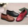 Granny Shoes for Women,Leather Comfort Flats for Elderly Mother,Non-Slip Soft Sole Shoes