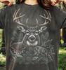 Buck Deer Whitetail Stag Comfort Colors® Tshirt, Antlers Forest Wildlife Hunter Pine Trees Vintage Bootleg Animal Lover Wilderness Tee