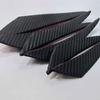 6 Pieces PU Car Front Bumper Lip Decorative Stylish Self-adhesive Carbon Fiber Grain Splitter Part Accessories