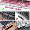 MOA Cute Pink Strawberry Kitten Keycaps Set for Mechanical Keyboards (75/98)