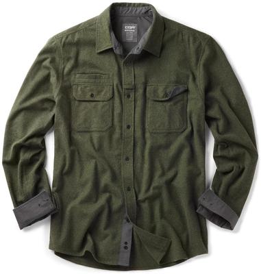 CQR Langarm Hemd Regular Fit und Flanell Winter Unifarben mit Perfekt für Outdoor und Amerikanisch Lässig Herren [Warm, Dick, Langlebig] Taschen,