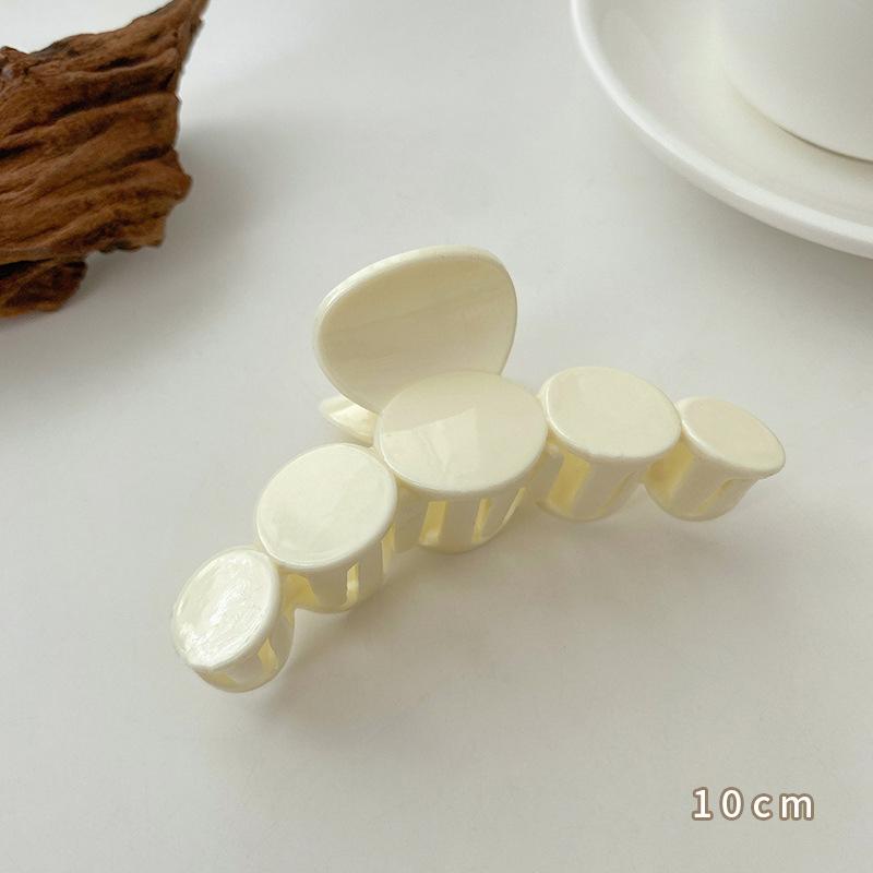 Korean Fashion Coffee Beige Large Hair Claw Solid Color Acrylic Hairpin Barrette Hair Clips Headwear Women Hair Accessories