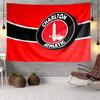 Charlton FC Wappen Wandteppich, Einzigartiger Design Wandteppich, Wanddekoration für Schlafzimmer, Wohnzimmer, Spielzimmer, Herzliche Fan-Feiertagsgeschenke