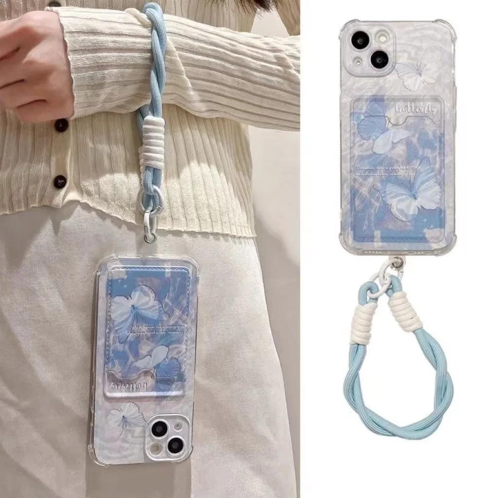 Case for Xiaomi Redmi Note 13 14 Pro Plus 12 11 10 Pro 12S 11S 9S 13C 12C 10C 9C 9A A2 A1 Cover TPU Butterfly Photo Card Holder