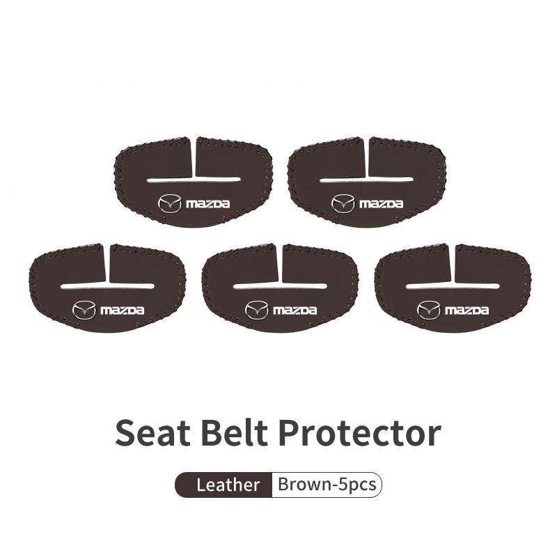 Car Seat Belt Buckle Cover Leather Protector Anti-collision Case For Mazda 3 CX3 CX4 CX5 CX7 CX8 CX9 CX30 RX7 Atenza Axela