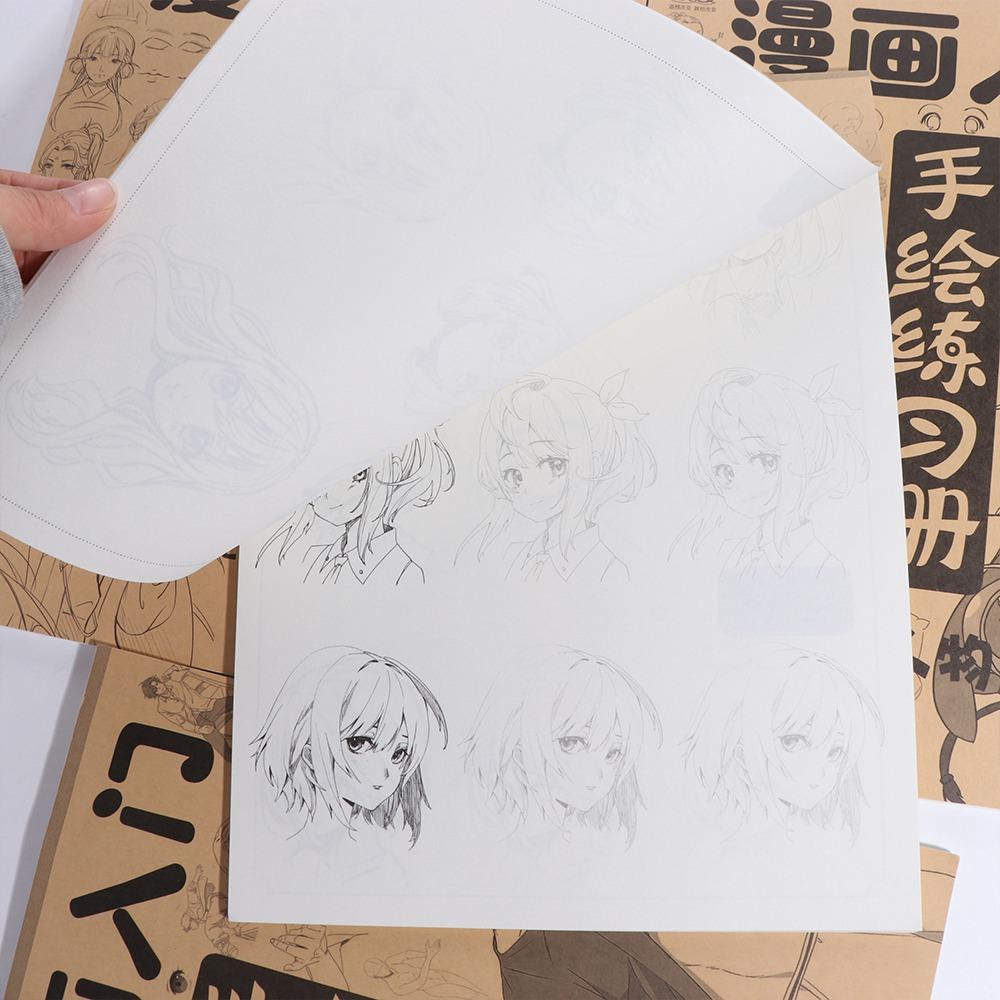 Anime Characters Hand Painted Tutorial Book Sketching Comics Girl Boy Art Copy Practice Book Learning Studying